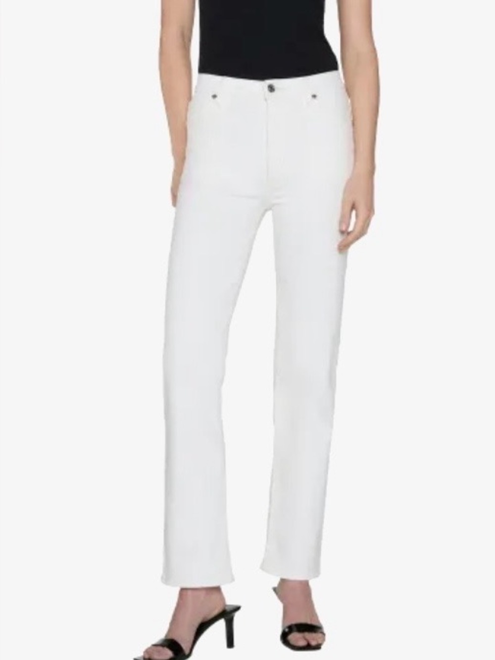 Rachel Zoe White Straight-Leg Jeans 4
